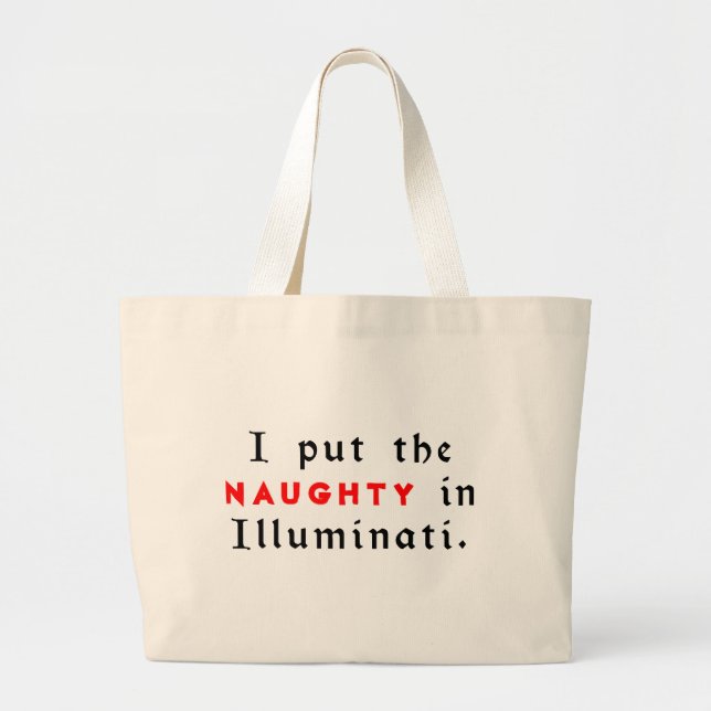 Grand Tote Bag Je Mets Le Vilain Dans Illuminati (Devant)