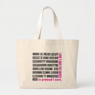 Grand Tote Bag Je n'ai pas l'énergie de prétendre que je m'en sou