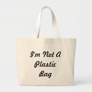 Grand Tote Bag Je ne suis pas un sachet en plastique