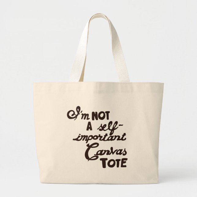 Grand Tote Bag Je ne suis pas une toile suffisante Fourre-tout (Devant)