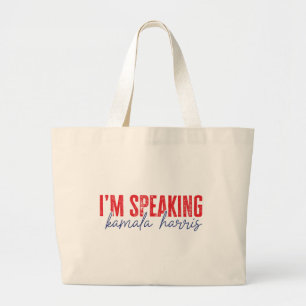 Grand Tote Bag Je parle Kamala Harris