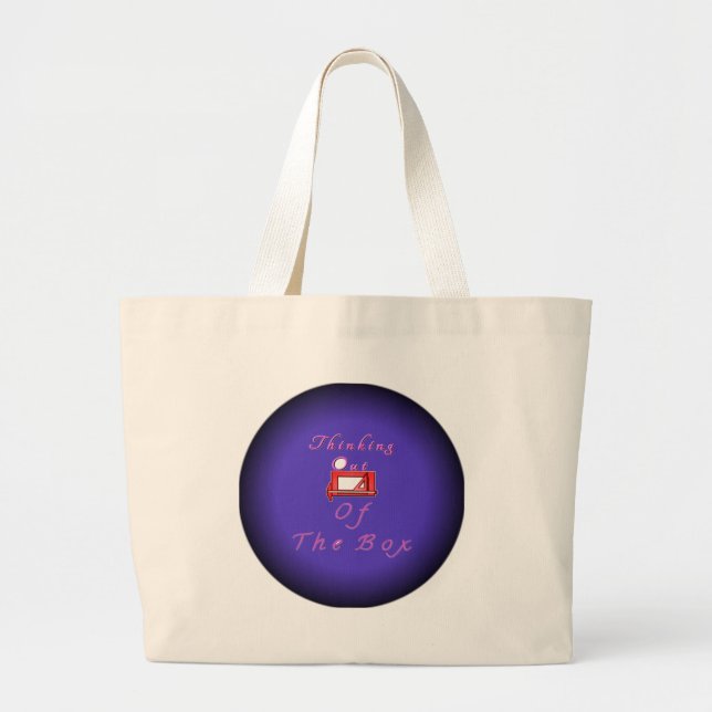 Grand Tote Bag Je pense en dehors de la boîte. (Devant)
