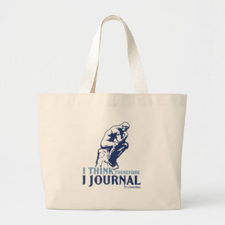 Grand Tote Bag Je pense que par conséquent j'inscris
