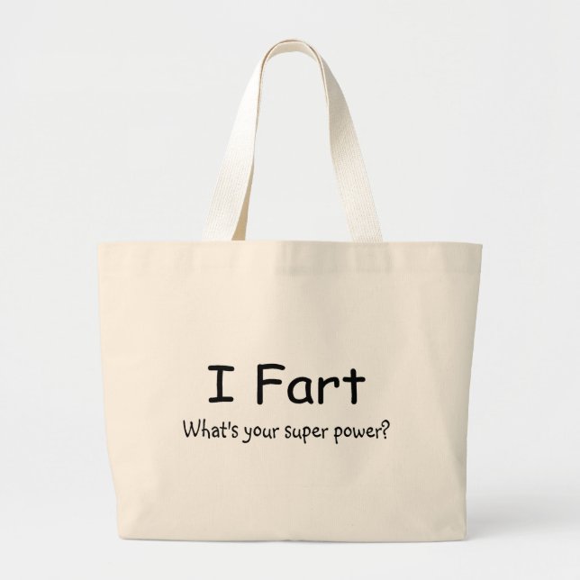 Grand Tote Bag Je pète ce qui est votre super pouvoir (Devant)