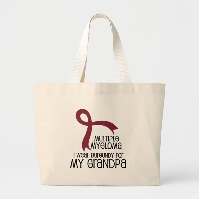 Grand Tote Bag Je porte Bourgogne pour mon myélome multiple de (Devant)
