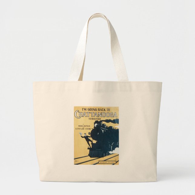 Grand Tote Bag Je retourne au Chattanooga Tennessee Songbook C (Devant)