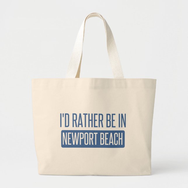 Grand Tote Bag Je serais plutôt en plage de Newport (Devant)