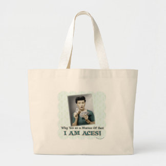 Grand Tote Bag Je Suis Aces Snarky Lady Retro Photo Art Moto