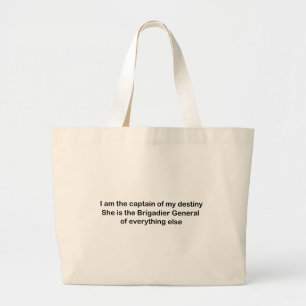 Grand Tote Bag Je suis le Capitaine de ma destinée