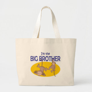 Grand Tote Bag Je suis le singe de frère
