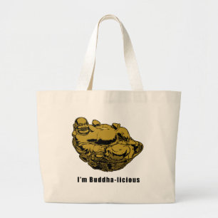 Grand Tote Bag Je suis licieux de Bouddha