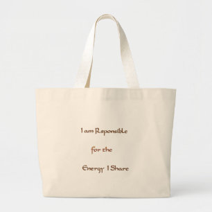 Grand Tote Bag Je suis responsable de l'énergie que je partage.pn