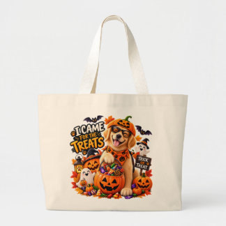 Grand Tote Bag Je suis venu pour les friandises Funny Halloween C