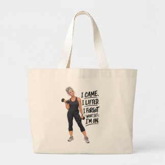 Grand Tote Bag Je suis venue, j'ai soulevé, j'ai oublié à quel se