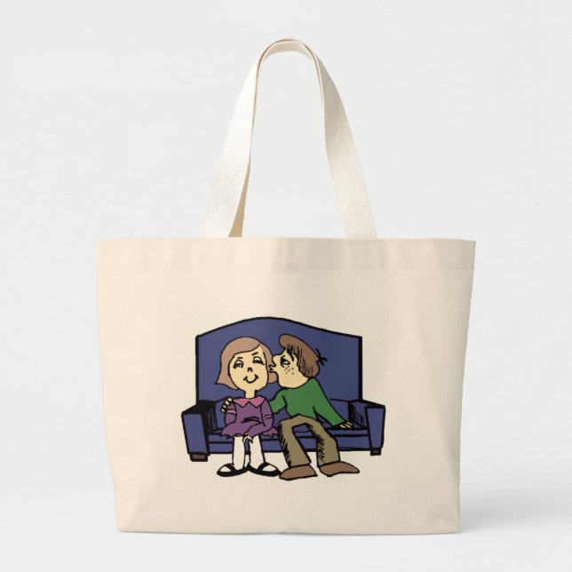 Grand Tote Bag Je T'Aime Valentine (Devant)