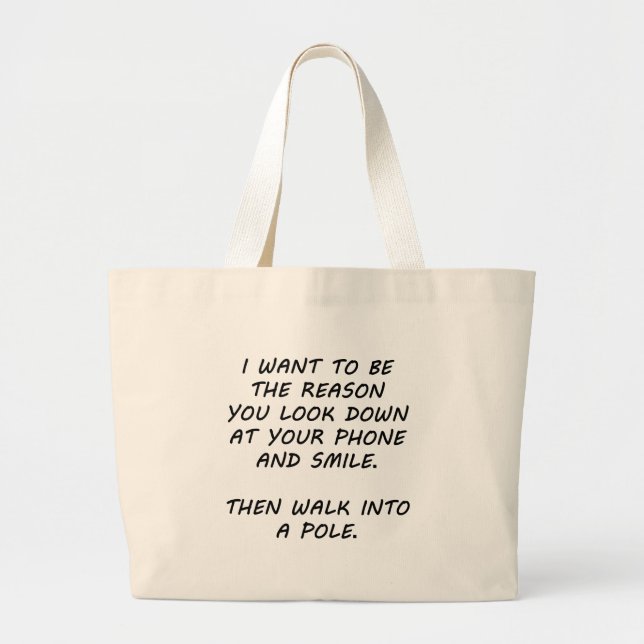 Grand Tote Bag Je Veux Être La Raison (Devant)