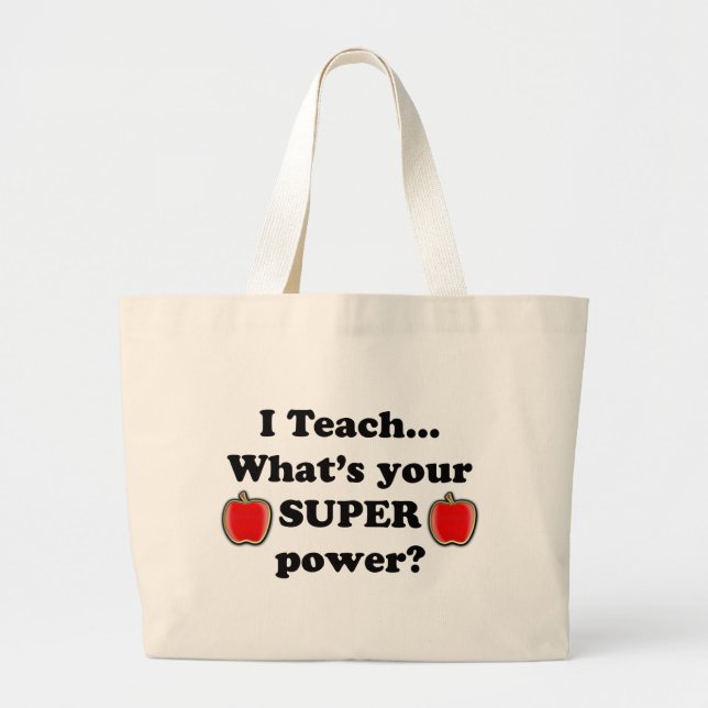 Grand Tote Bag J'enseigne (Devant)