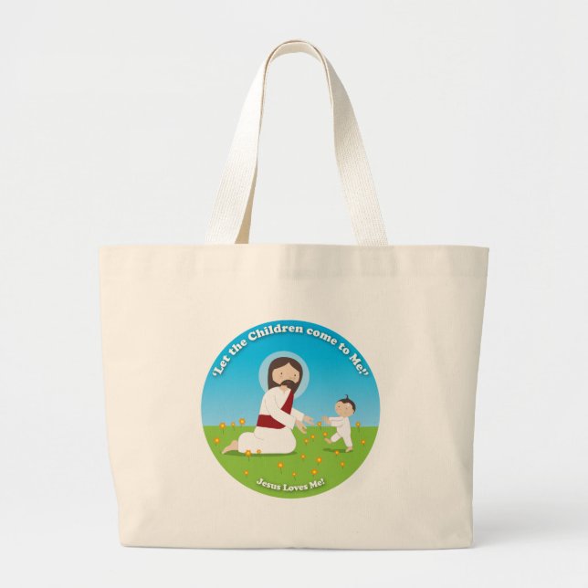 Grand Tote Bag Jésus et enfant (Devant)
