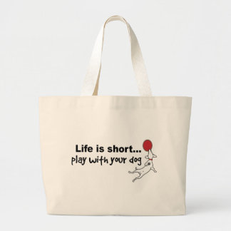 Grand Tote Bag Jeu avec votre chien
