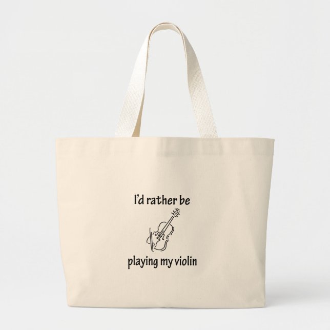 Grand Tote Bag Jeu de mon violon (Devant)
