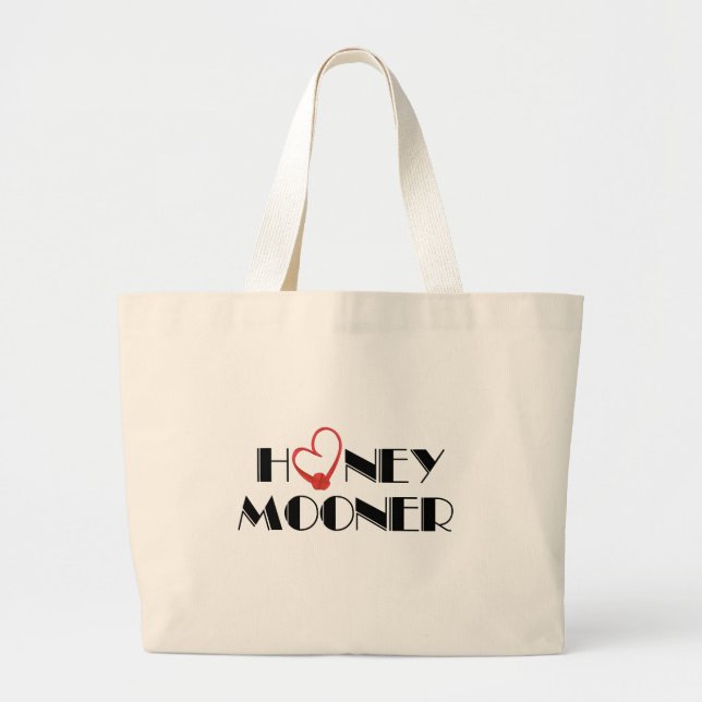 Grand Tote Bag Jeune-marié rouge de coeur (Devant)