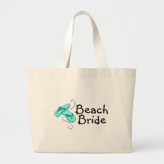 Grand Tote Bag Jeune mariée de plage (mariage de plage)