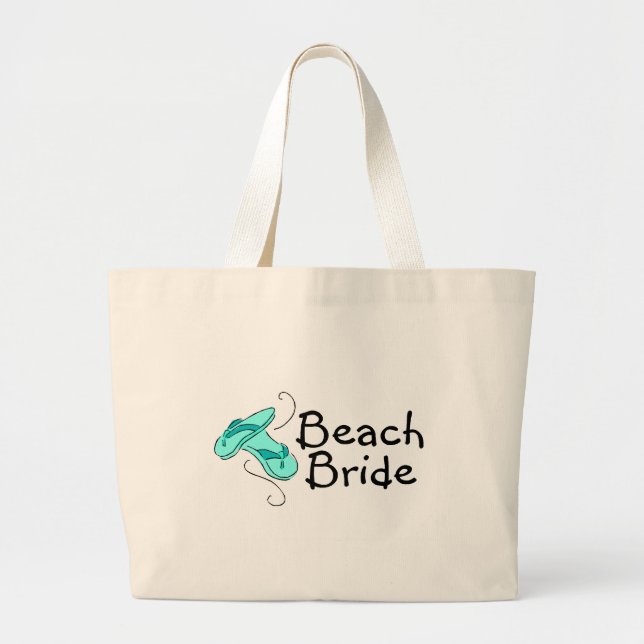 Grand Tote Bag Jeune mariée de plage (mariage de plage) (Devant)