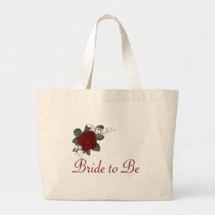 Grand Tote Bag Jeune mariée de rose rouge de KRW pour épouser