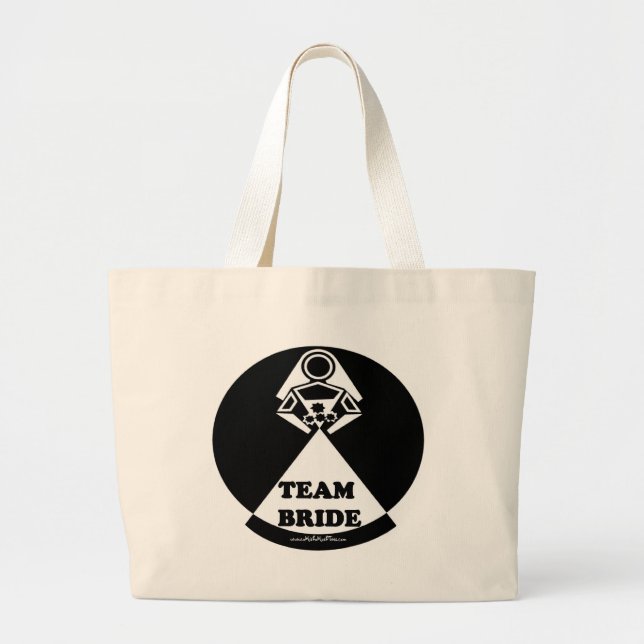 Grand Tote Bag Jeune mariée d'équipe (Devant)