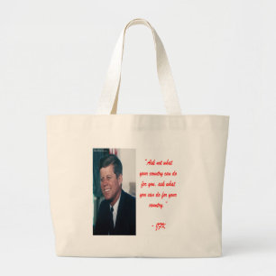 Grand Tote Bag JFK & Citation de Ne Pas Demander