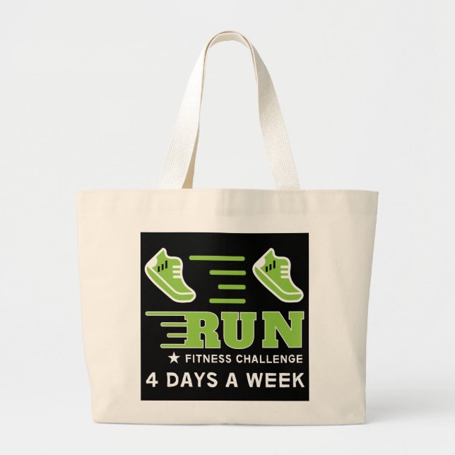 Grand Tote Bag Jogging Obtenir Fit Motivation Support Mug Thailer (Devant)