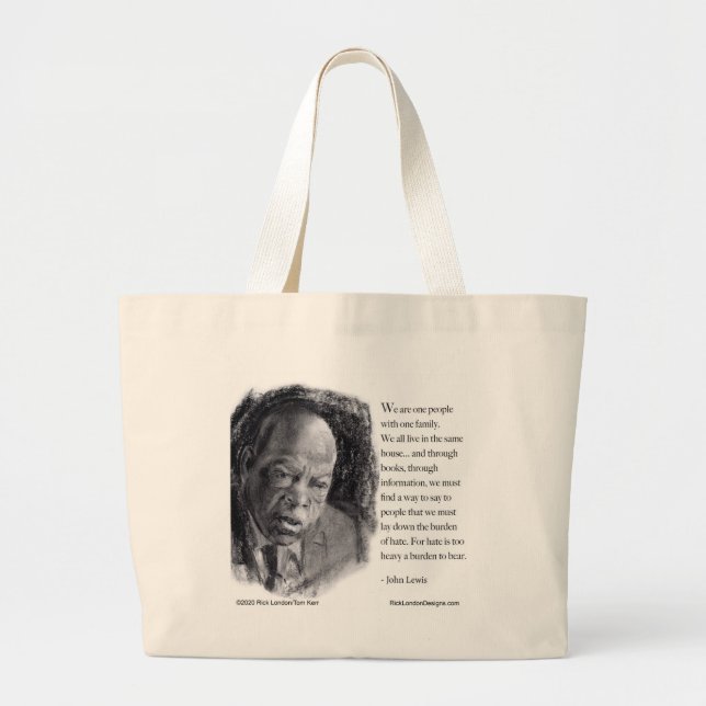 Grand Tote Bag John Lewis & Citation beau portrait (Devant)