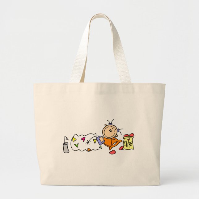 Grand Tote Bag Joie de soirée pyjamas (Devant)