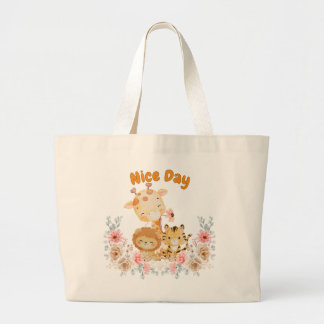 Grand Tote Bag Joli Animal Sauvage
