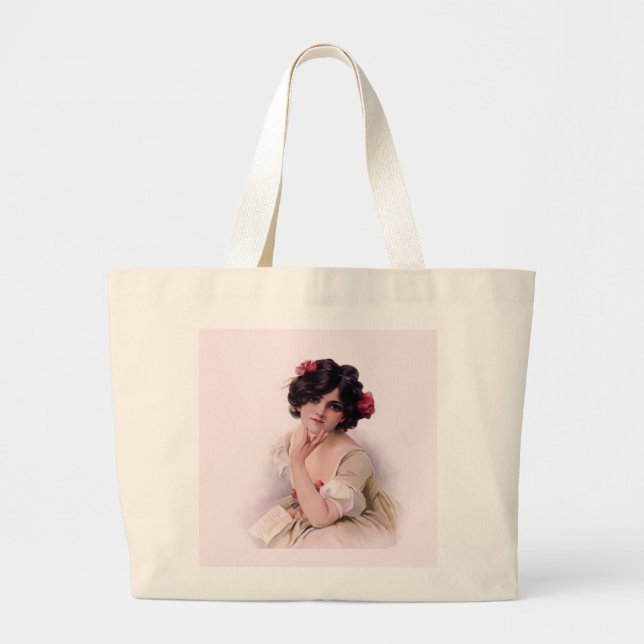 Grand Tote Bag Joli En Rose (Devant)