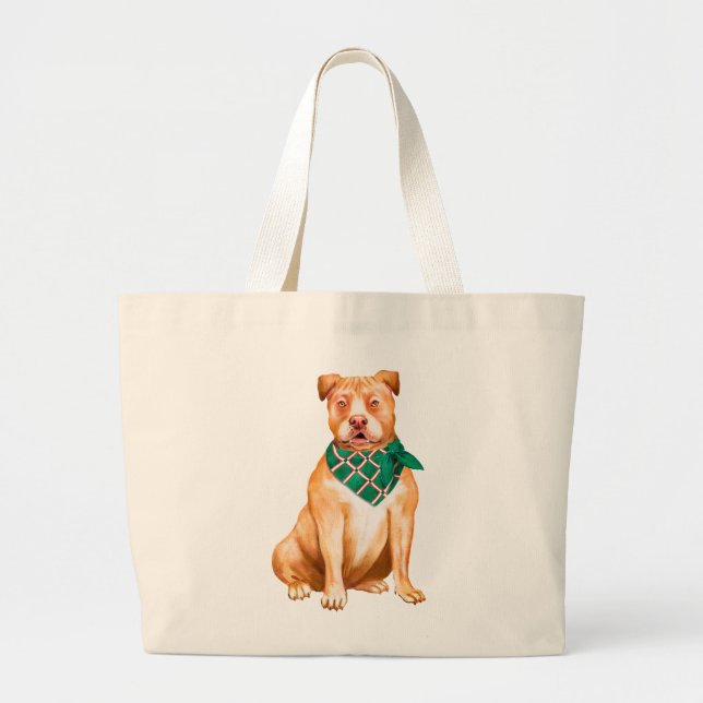 Grand Tote Bag Joli Pitbull cadeau Pittie Chien Chien Chien Chien (Devant)