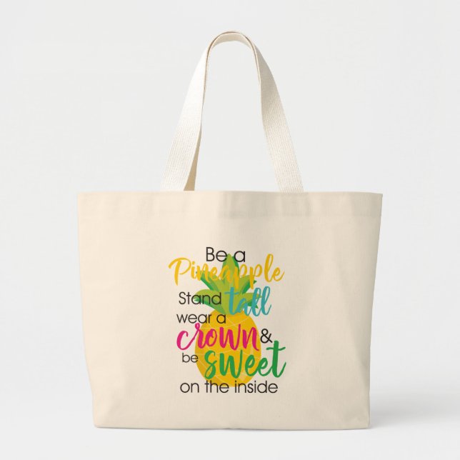 Grand Tote Bag Jolie ananas Katherine Gaskin Citations (Devant)