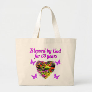 GRAND TOTE BAG JOLIE CONCEPTION FLORALE DE 60E ANNIVERSAIRE