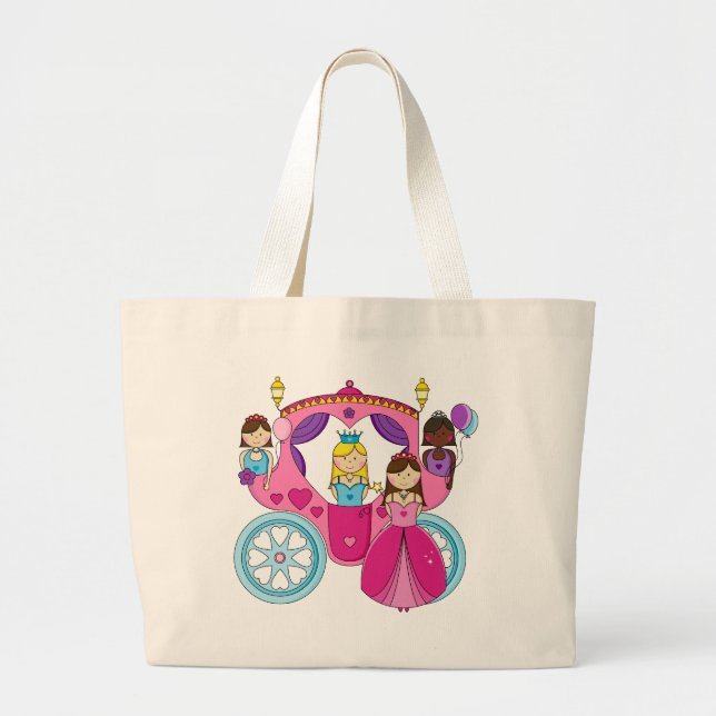 Grand Tote Bag Jolie princesse Carriage (Devant)