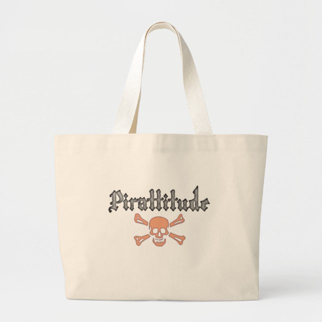Grand Tote Bag Jolly roger sanguin Pirattitude (Devant)