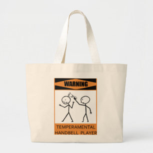 Grand Tote Bag Joueur capricieux d'avertissement de clochette