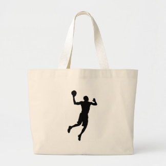 Grand Tote Bag Joueur de basket-ball Pop Art Silhouette