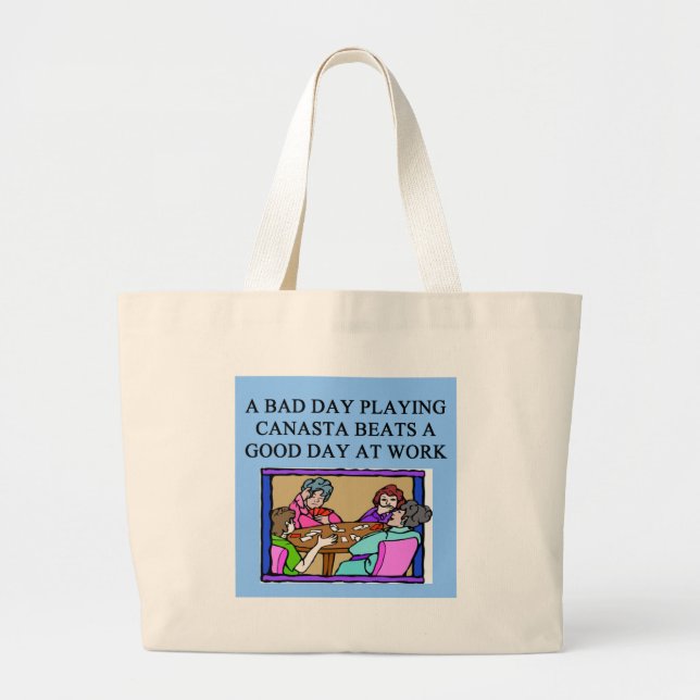 Grand Tote Bag joueur de jeu de canasta (Devant)