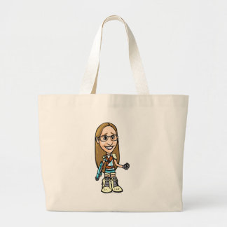 Grand Tote Bag Joueur de personnel de montagne de terreur de