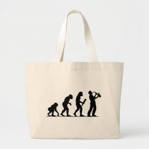 Grand Tote Bag Joueur de saxophone