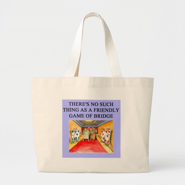 Grand Tote Bag joueur en double de jeu de pont (Devant)