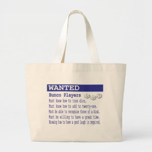Grand Tote Bag joueurs voulus de bunco