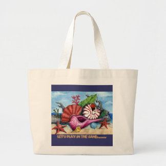 Grand Tote Bag Jouons dans le sable .....