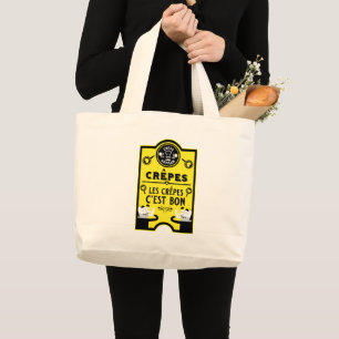 Grand Tote Bag Jour de la Pancake Mardi-Rivage