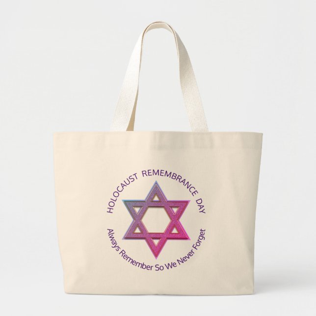 Grand Tote Bag Jour du souvenir de l'Holocauste (Devant)